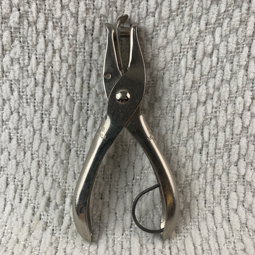 Vintage McGILL GEM‎ Single Hole Punch Marengo Ill. Made in USA Paper Puncher